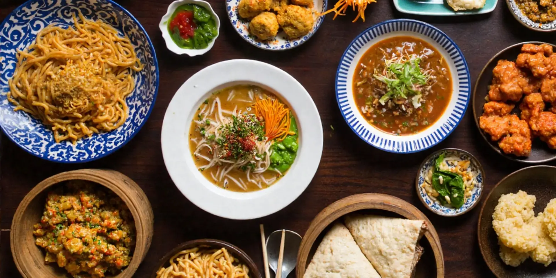 Asian Table of Food Cropped